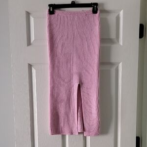 Happily Grey Knit Midi Skirt